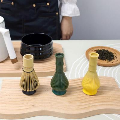 Silicone Matcha Whisk Food-Grade Matcha Blender Green Tea Powder Blender Heat-Resistant Silicone Tea Brushes with Stand