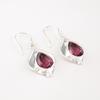 925 Sterling Silver Rhodolite Gemstone Jewelry Handmade Dangle Earrings 1.90" EE-35-38