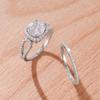 Huitan Fashion Brilliant /Set Rings Female Delicate Eternal Promise Wedding Band Jewelry Graceful Bling Bling Accessories