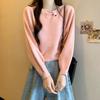 French Chic Solid Knitwear: Versatile Long Sleeve Pullover for Autumn/Winter
