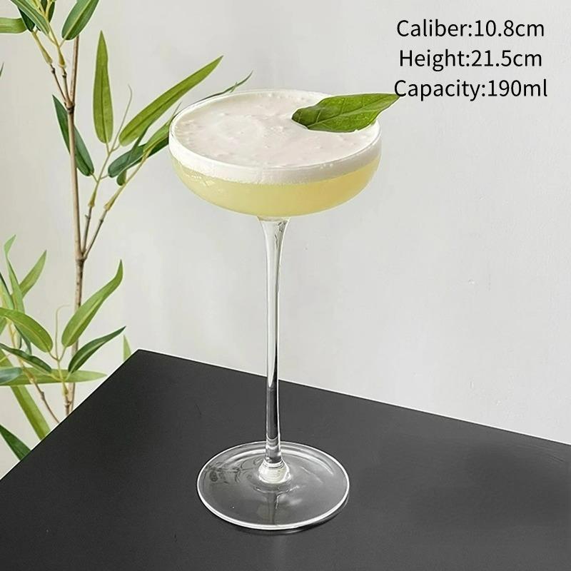 Transparent Martini Glass Cup Ultra-high Cocktail Glasses Cups Creative Champagne Glass Japanese Martini Glasses Cup