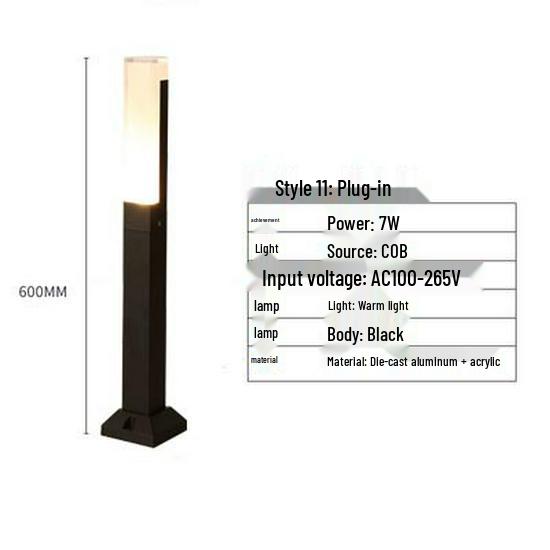 

Modern Minimalist Waterproof LED Lawn Light for Courtyard, Park, and Villa