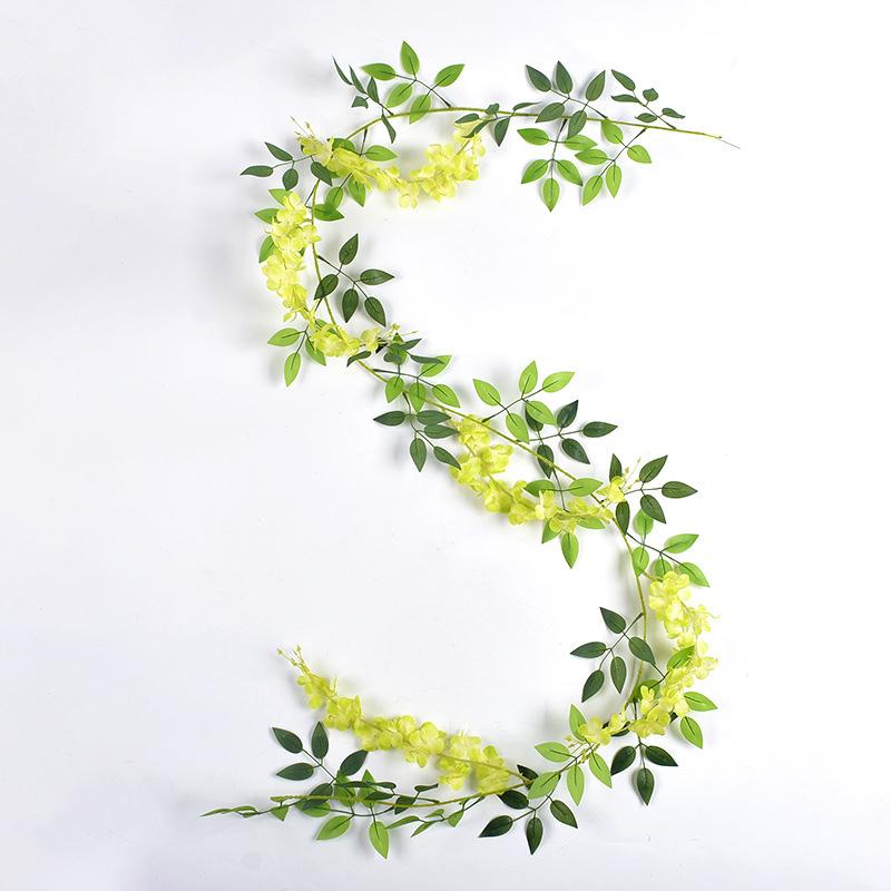 1 Stück Simulation 190cm Blumengirlande Raumdeko Kunstpflanze Kunstblume Blauregenblüten