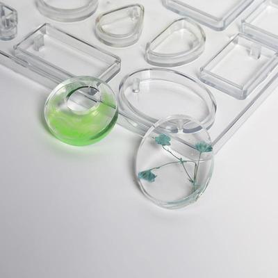 Szilikon öntőforma barkácsgyanta ékszer medálokhoz 12 formájú szilikon öntőforma szerszám epoxigyantához