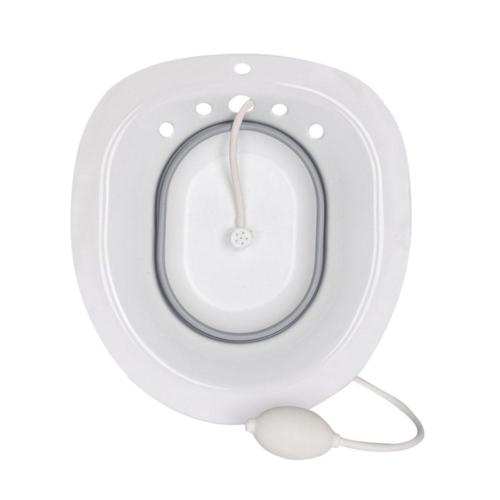 

Universal Fit Hip Bath Bowl Foldable Postpartum Care Kit Easy To Use Sitz Bath Kit Women сірий