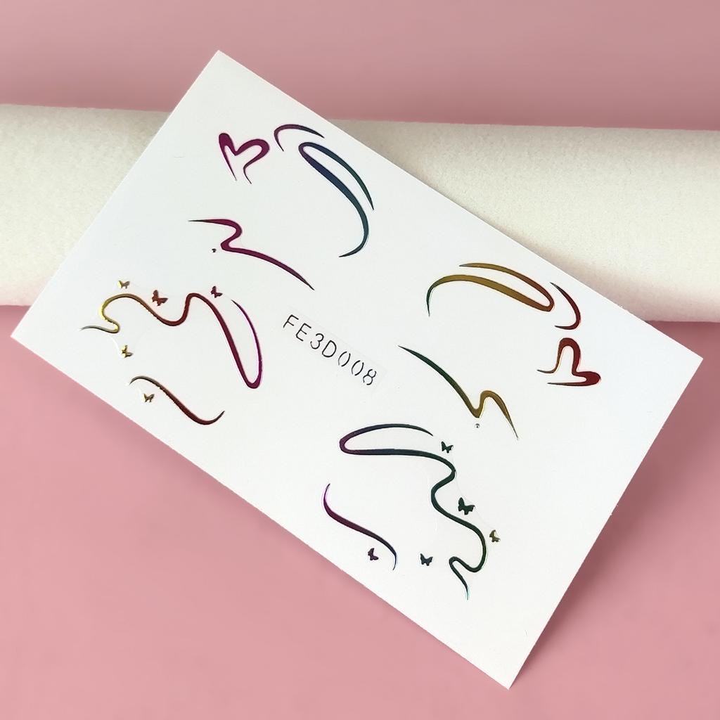 Laser Eyeliner Sticker 3D Three-dimensional Relief Butterfly Eye Makeup Sticker Stage Performance Tattoo Sticker