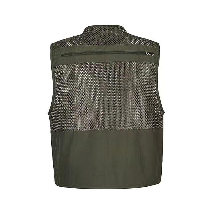Herren Übergröße Multi-Taschen Mesh Angelweste - Outdoor Sommerbekleidung