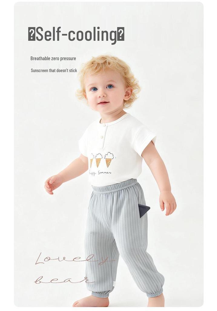 Unisex Baby Summer Cotton Mosquito-Repellent Lantern Pants
