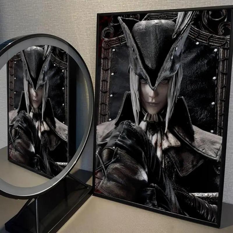 Dark Hunter Game Canvas Painting Poster Prints Vintage Bloodborne Room Home Bar Cafe Decor Aesthetic Art Wall Painting
