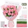 1Set Tulip Fuzzy Wire Encrypted For Roof Top Knitting Strip Material Package Super Density Diy Flower Bouquet