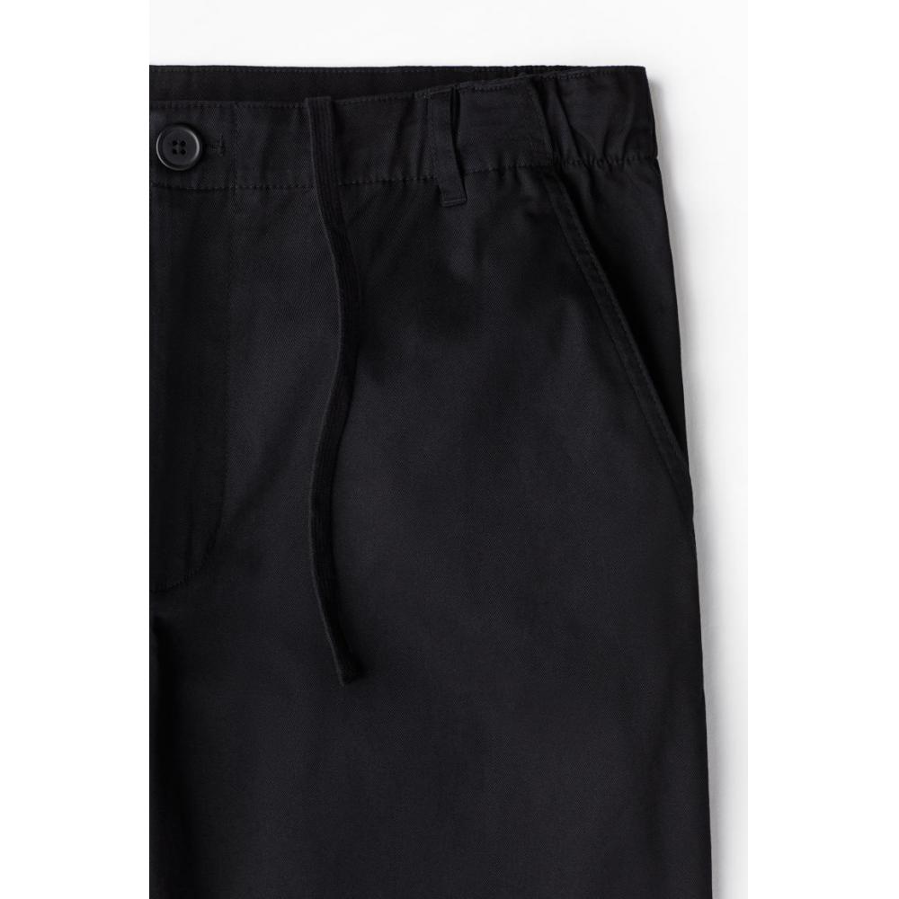 H M Loose Fit Twill cHino Pants Black