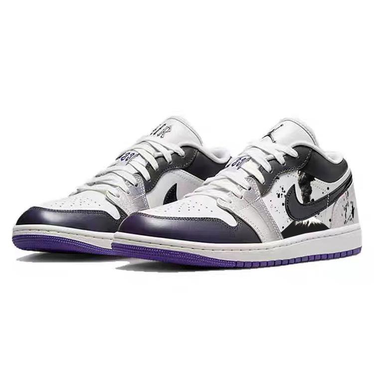 Jordan Air Jordan 1 Vintage Basketball Shoes Women's Low top Black/White HF5759-101(Team56-)