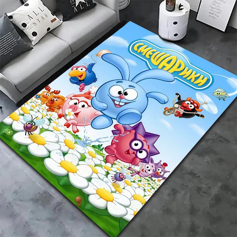 Smeshariki Carpet Rug for Living Room Bedroom Home Sofa Decoration,Kids play Nonslip Floor Mat