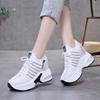 2025 New Women's Mesh Invisible Heightening Women's Wedge Heel Lace-up Sneakers Fashion Color Matching Women's Shoes