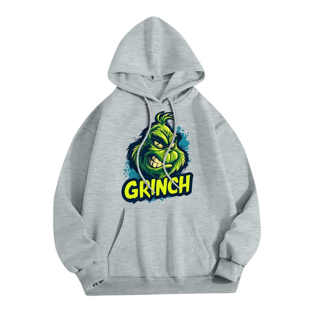 Women's Fashion Christmas Printed Casual Hooded Sweatshirt With Pockets