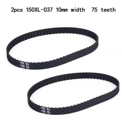 150XL037 Timing Belt 75 Teeth Black Rubber Gear Drive Belt 10 Mm Wide