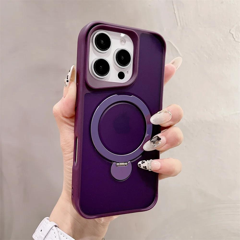 Magnetic for  Bracket Stand Phone Case for For Iphone 13 1 16 Pro Max 12 14 Plus Folding Stand Shockproof Back Cover