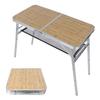 Aluminum Alloy Outdoor Camping Folding Table BBQ Picnic Metal Foot Pipe Foldable Desk for Travel Use BBQ Table Camping Table