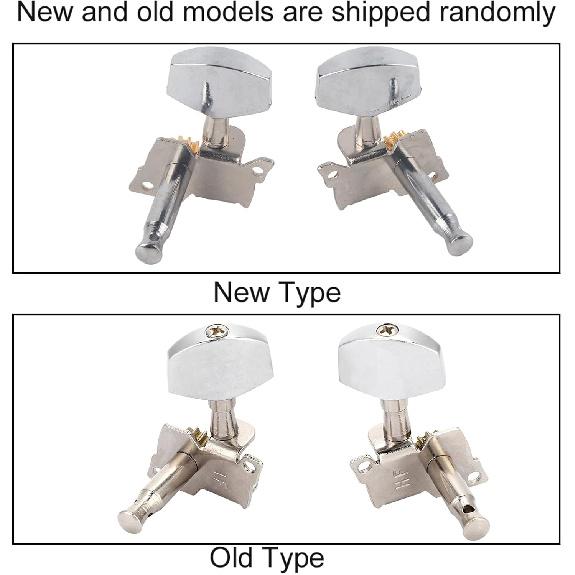 Alomejor Ukulele Tuning Peg 2L + 2R Ukulele Tuning Peg Machine Head with Mouting Screws for Classical Ukulele