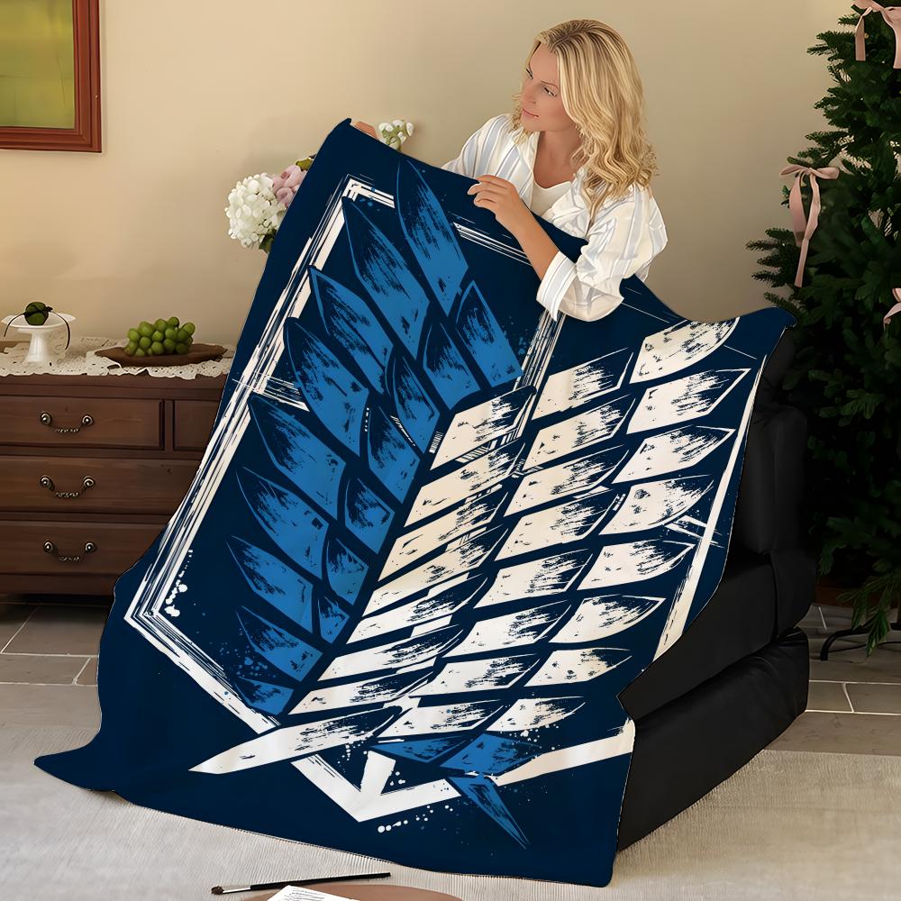 Anime A-Attack o-on T-Titan Throw Flannel Blanket, Soft Warm, Durable & Washable cute Cool