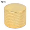 4 Pcs Durable Dome Knob Volume Tone Control Replacement Parts for Electric Guitar Bass(Gold)