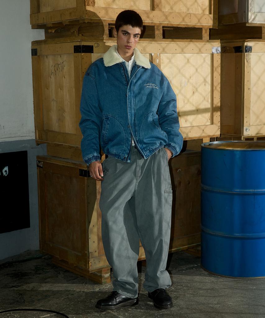 MAGOODGAN Karoon 4217 Washed Balloon Wide Fit Khaki Chino Pants