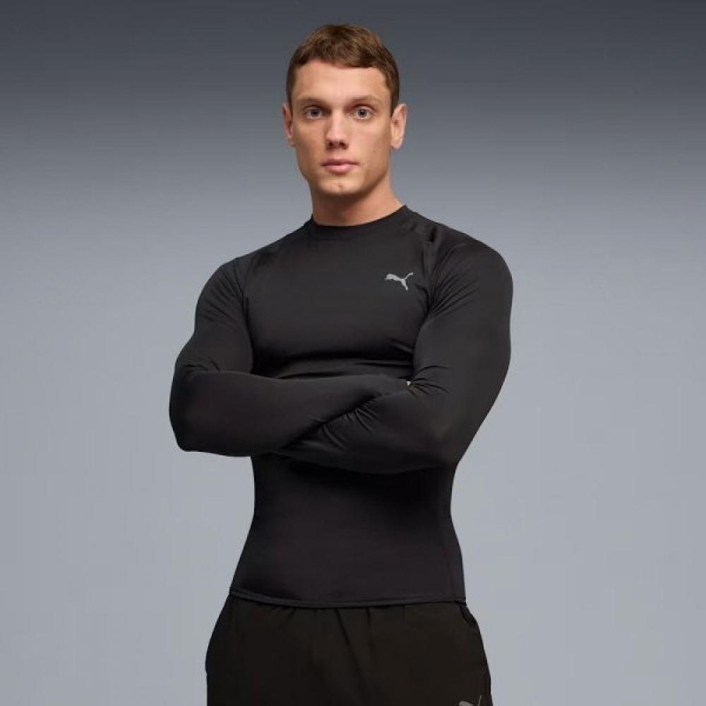 PuMa Men S Long Sleeve Tee M pwrMode baSe Layer lS 01 Black/S(95)