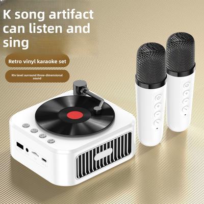 Retro CD-Player Bluetooth-Lautsprecher Kindergeschenk Karaoke-Duett Hohe Klangqualität mit Mikrofon Stereo Tragbar