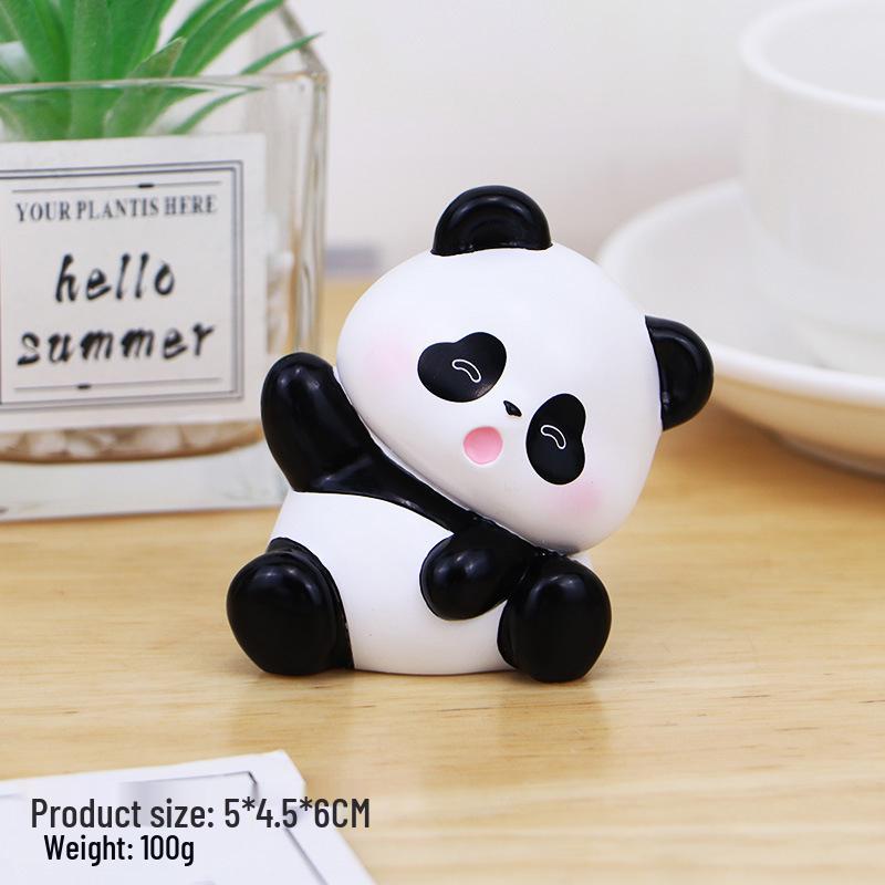 Panda Fufu Figurine: Cute Decor for Home, Office, or Car – Creative Gift Idea