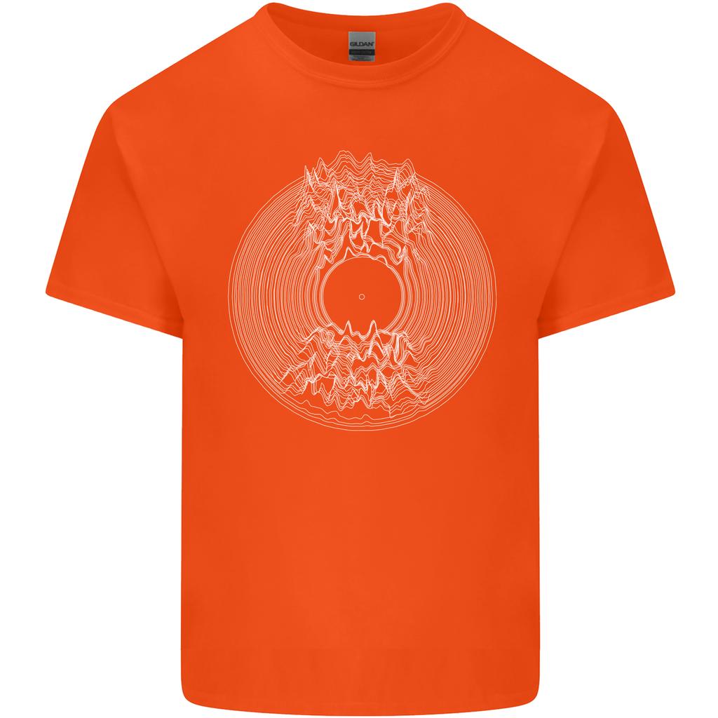 Vinyl Music Sound Waves Turntable DJ Decks Unisexs Light Cotton TShirt