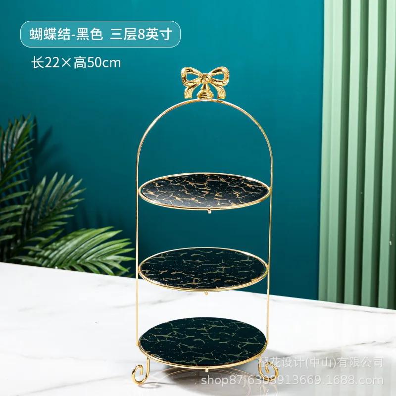 Suport de tort din sticlă marmorată multistrat Farfurie de desert Vas pentru dim sum Formă de tort Farfurie pentru gustări Tavă Farfurii pentru sushi Vas pentru fructe Suport de prezentare