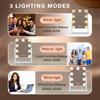 Hollywood Vanity Mirror with LightsTabletop Makeup Mirror with 9 LED Lights Smart Touch Control 3 Colors Light 360Rotation Deta