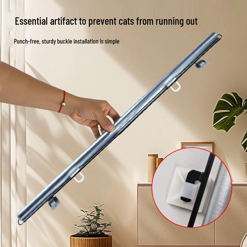 Automatic Retractable Pet Gate and Anti-Jump Barrier Fence for Cats