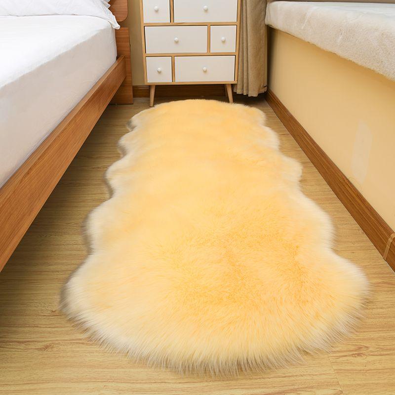 Tappeti Morbidi Irregolari per Camera da Letto Tappetini da Pavimento Peluche Tappeti in Lana Sintetica Soggiorno Salotto Soffice Tappeto da Comodino Cuscino per Divano