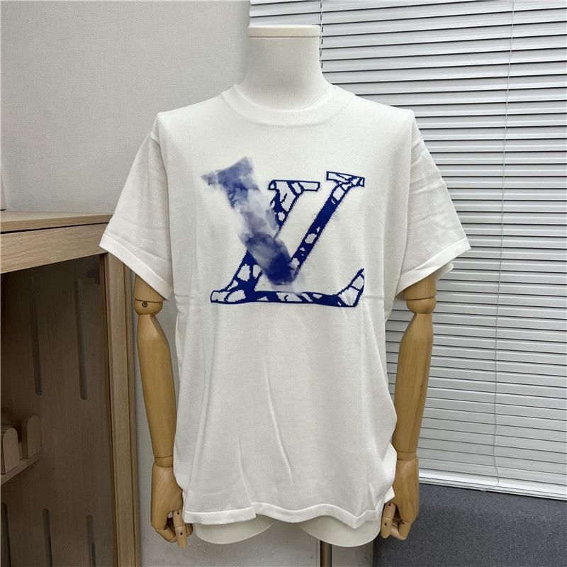 Edition 2025 Spring/Summer Trendy Jacquard Brand Logo Knit Unisex Short Sleeve