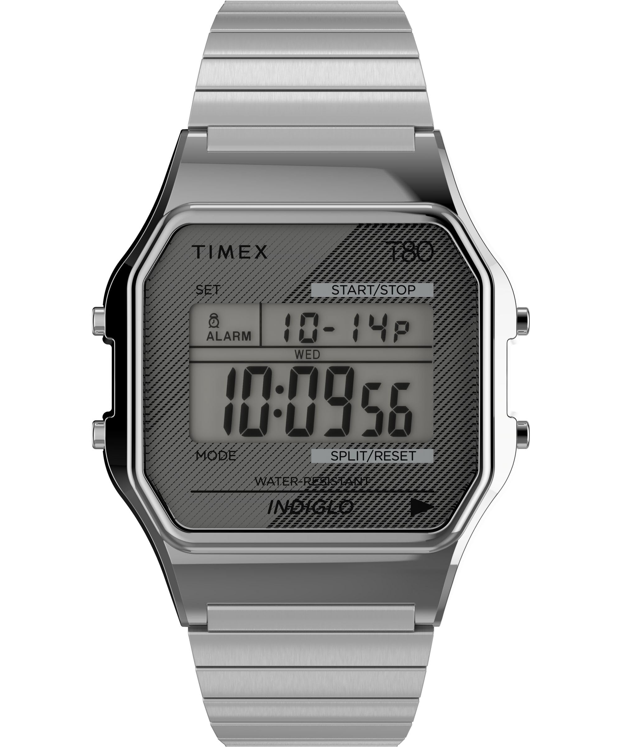 

Часы Timex T80 34 мм, один размер, серебристый, расширение