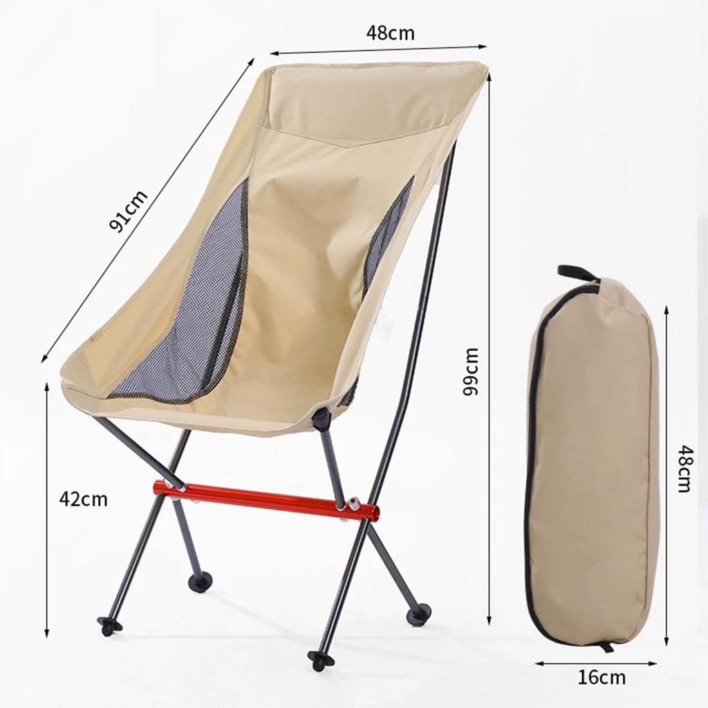 Portable Camping Chair Backpacking Chairs with Carry Bag Lightweight Folding Chairs for Hiking Mountaineering Beach Camping Firepits Courtyard Outdoor