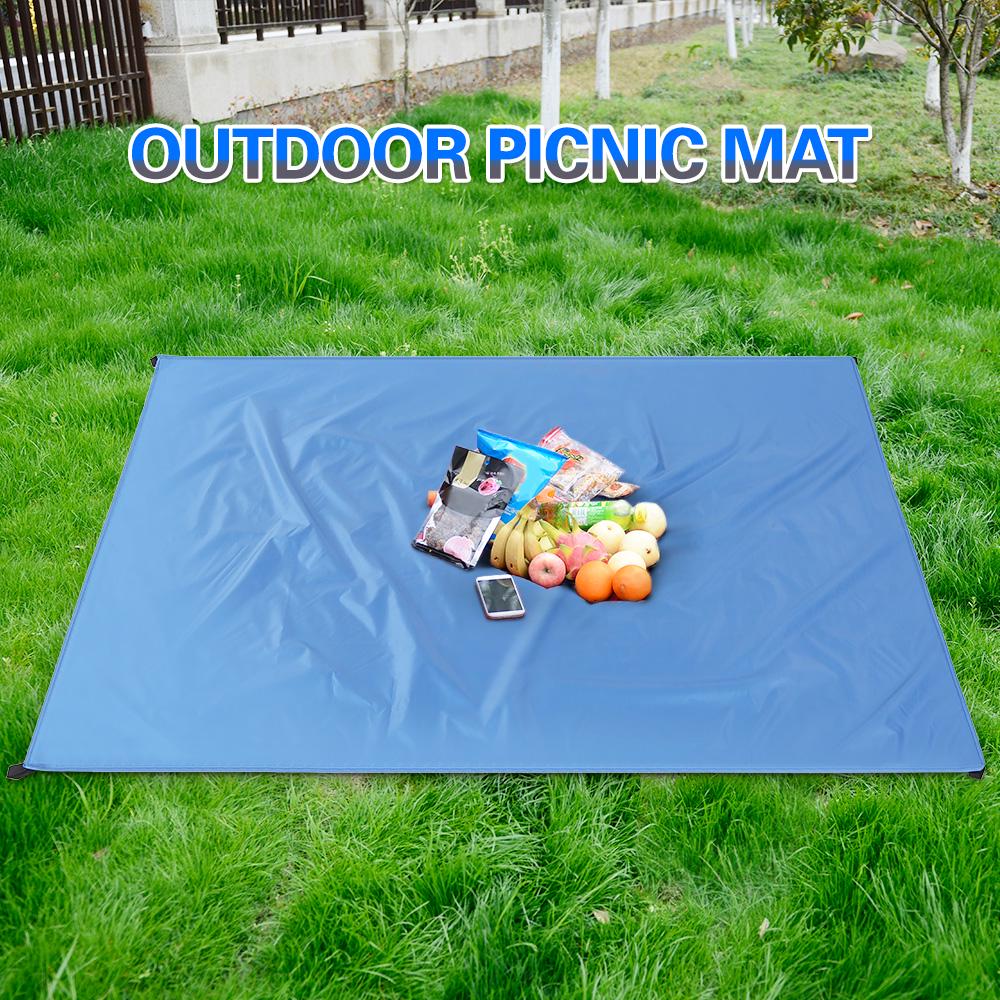 Waterproof Pocket Beach Blanket Lightweight Compact Outdoor Picnic Mat