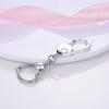 Keychain 925 Sterling Silver Round Dangle Moment Key Ring Charm Holder For Bag Fit Original Charms Letter Beads Christmas
