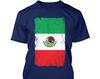 Oversized Distressed Mexico Flag - Men's T-Shirt and Kids Tshirt Graphic Novelty Tee - Mexican Pride Proud Nationality Independence Day Cinco De Mayo