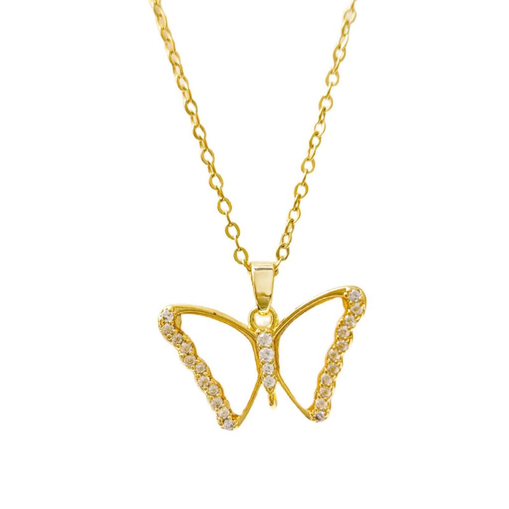 European & American Style Non-fading White Shell Butterfly Necklace - Elegant & Versatile Korean Fashion Statement for Women, Perfect Girlfriend Gift