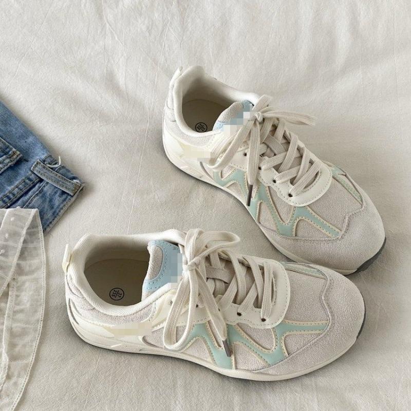 Retro Sneakers Women's Autumn New Leather Board Shoes Casual Trend