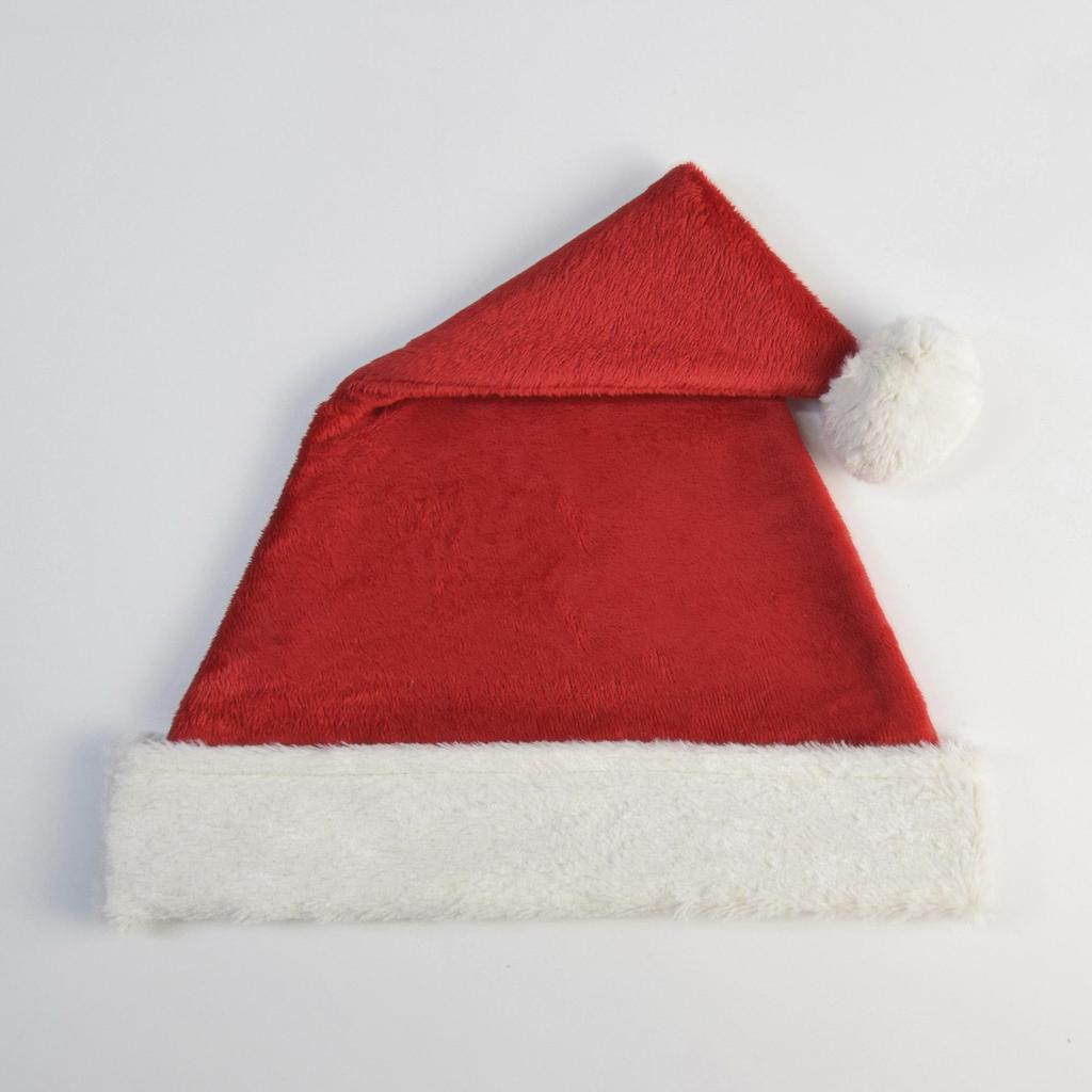 Red Plush Christmas Hat for Adults & Kids - Festive Holiday Decoration & Gift