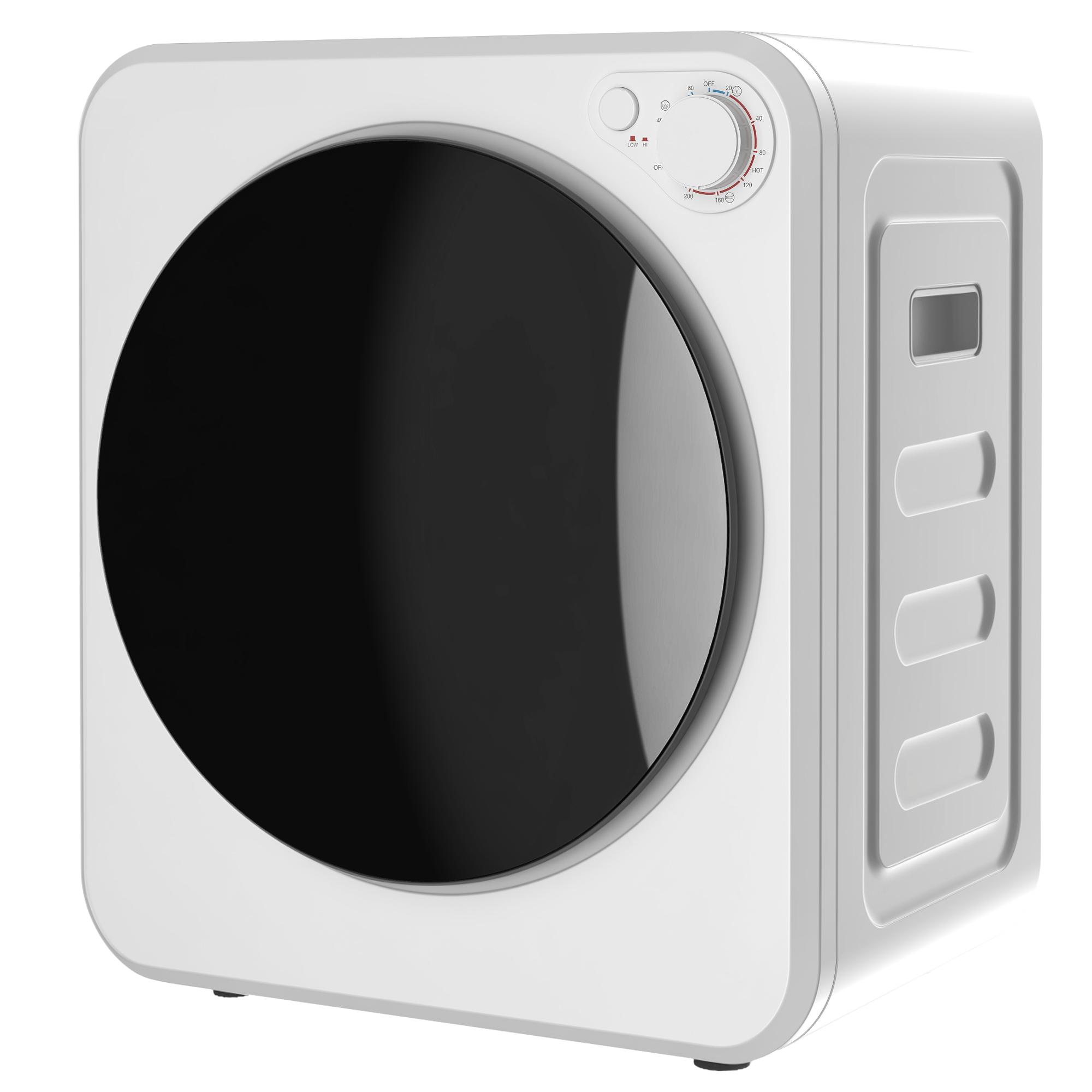 Mini Sèche-linge 4 kg Avec 5 Programmes Jusqu'à 60 degrés 800W 400W Sèche-linge à Évacuation Avec Tambour en Acier Inoxydable Blanc