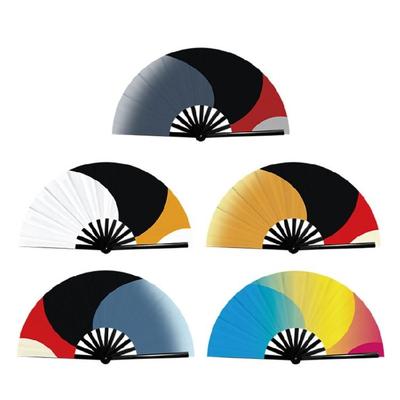Handheld Fan Retro Folding Hand Fan for Party Show Cosplays Photo Props Cloth Fabric Fan Chinese Kung Fu Hand Fan