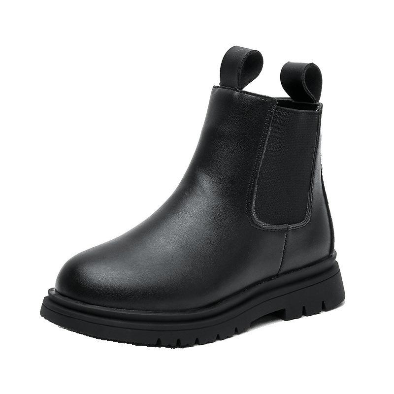 Children's Martin boots 2025 autumn and winter new boys and girls British wind smoke boots medium and older children's side zipper casual single boots