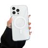 Magsafe Protective Cover for iPhone 14 ProMax, Transparent Acrylic Case, Compatible with Apple 15 Magnetic Mobile Phone Case.