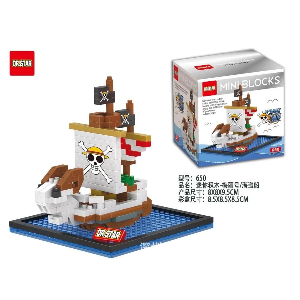 Пиратский корабль Микро Строительные Блоки Аниме Тысяча Солнц Идущий Мери Полортанг Один Алмазные Кирпичики Фигурка Игрушки для Ребенка Подарок No Box