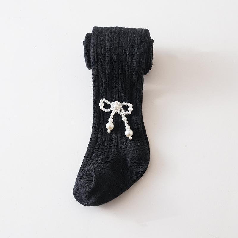 Children Cotton Tights Girls Cute Bowknot Pantyhose Kids Stocking Baby Girls Pantyhose Infant Knitted Tights