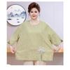 Summer Dress with Three-quarter Sleeves Plus Fat for Middle-aged and Elderly People New Chinese Style National Style Embroidery